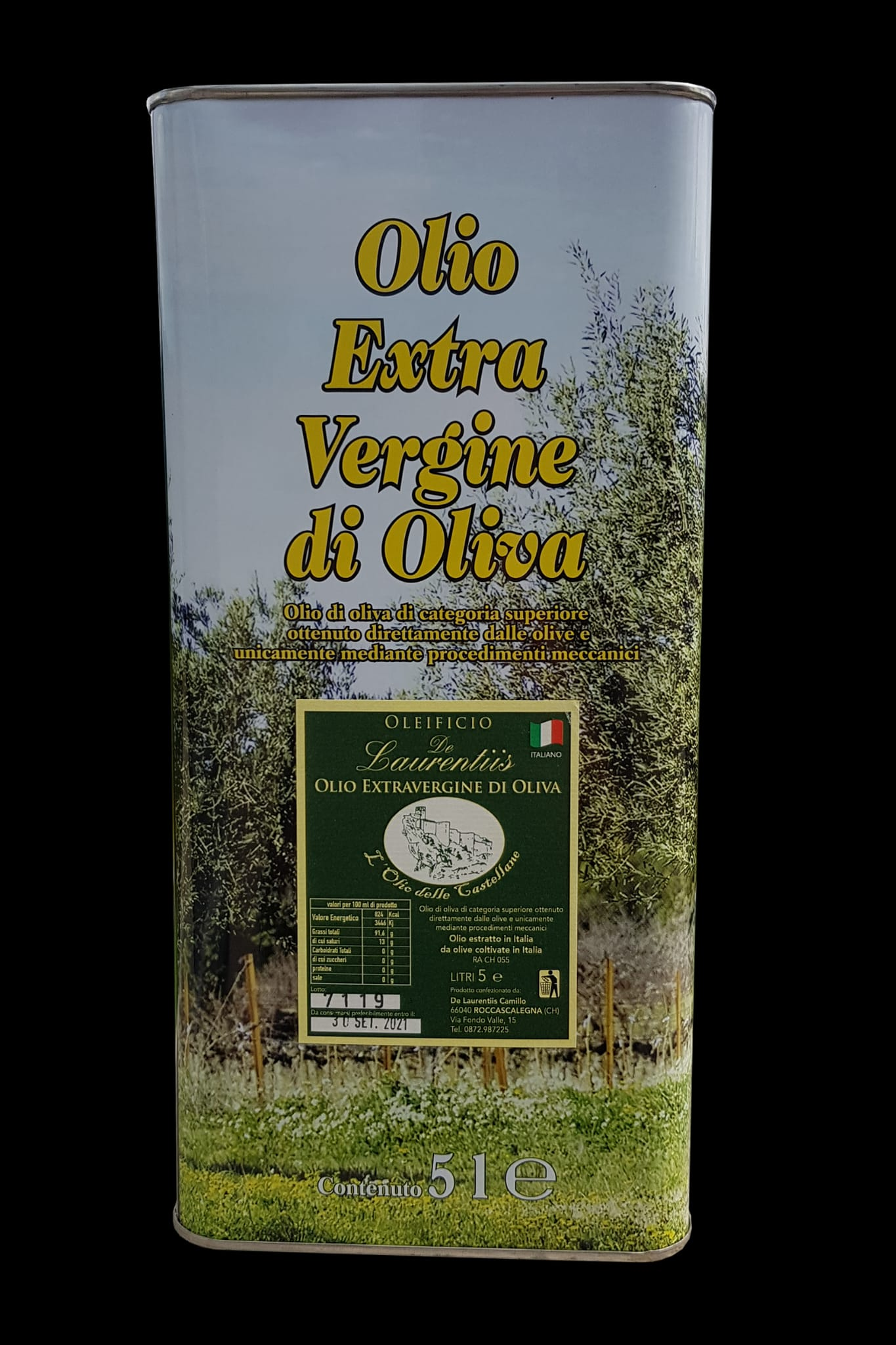 Latta da 5 litri di olio extravergine di oliva De Laurentiis
